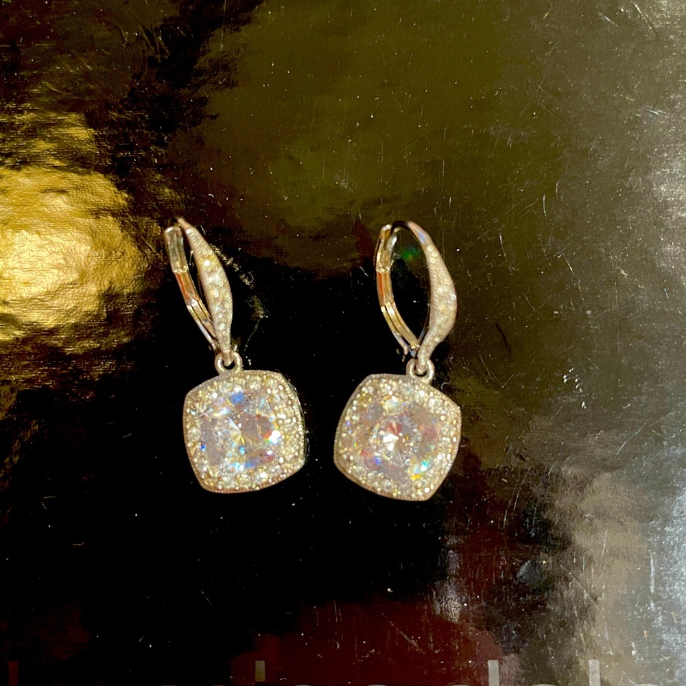 Nadri drop rhinestone earrings